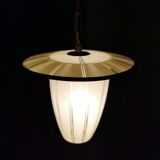 Suspension pendentif française en verre vintage années 1950