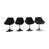 Set vintage chrome tulip chairs