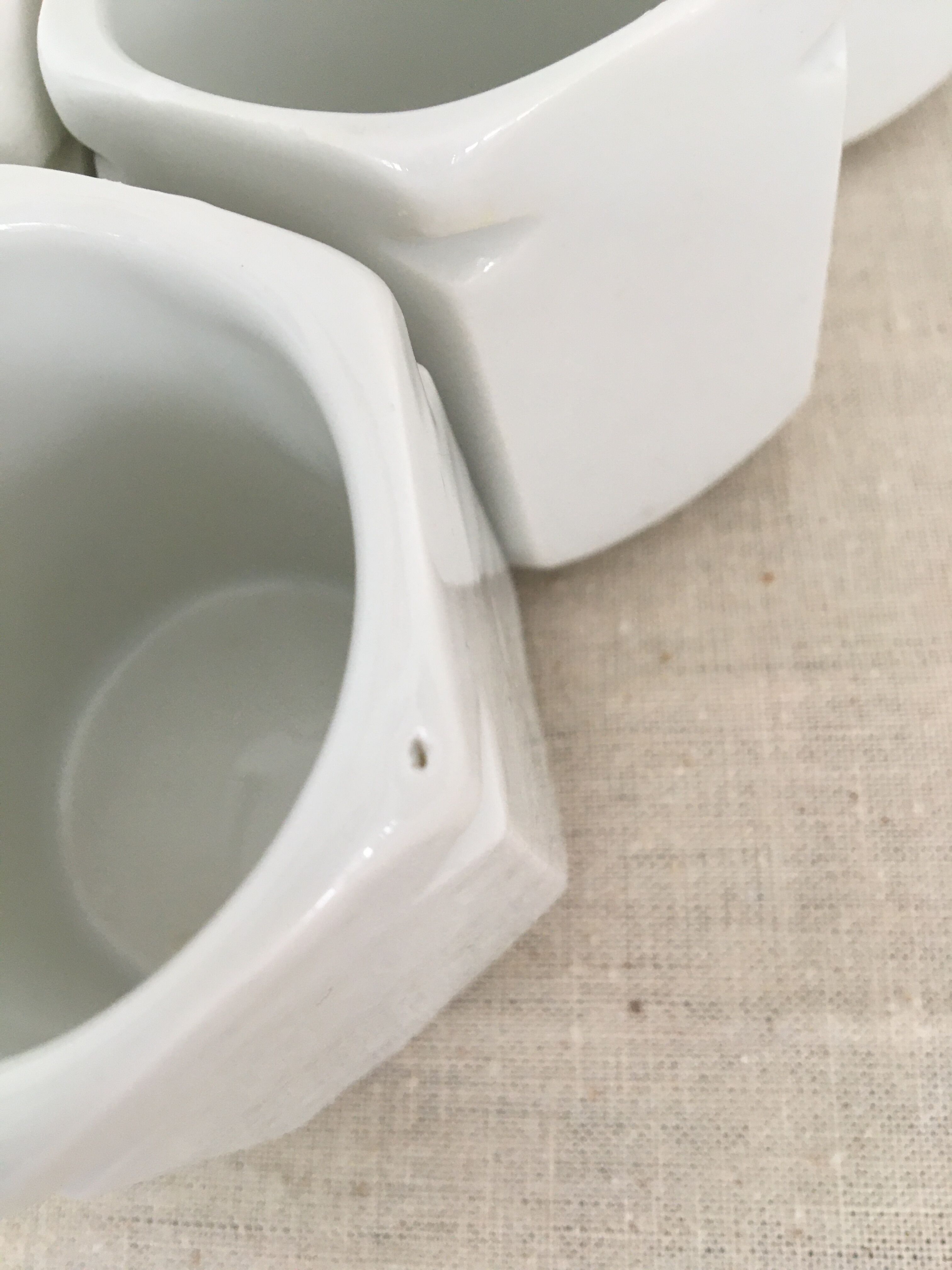 Set of 6 pots yogurt Yalacta porcelain