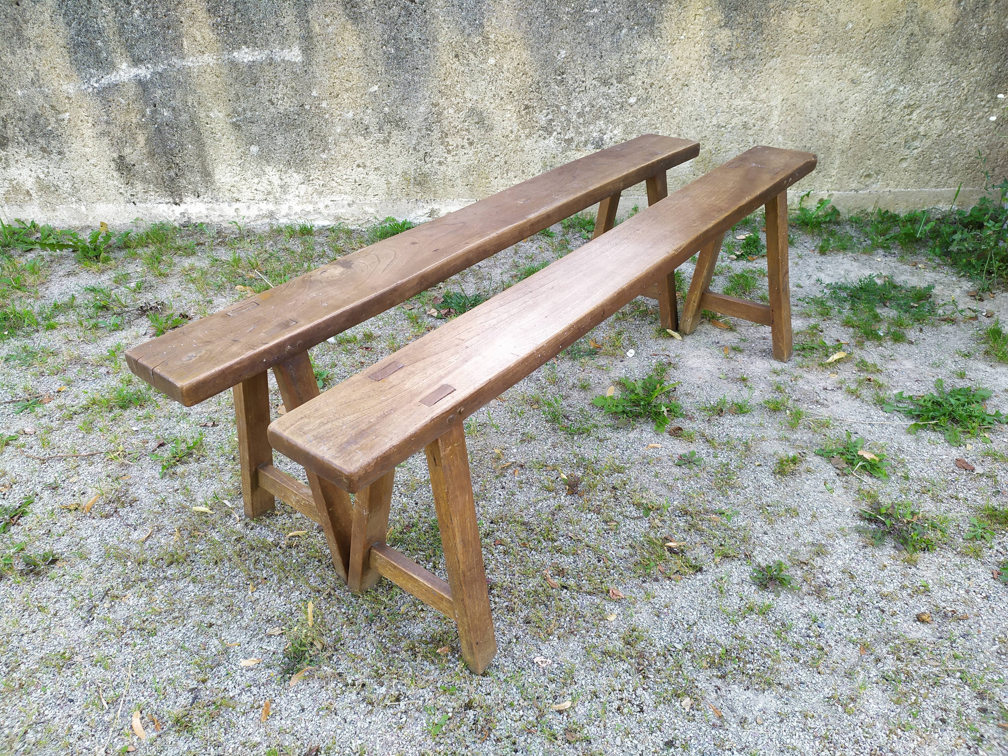 Pair of farm benches 150 cm