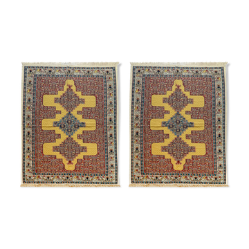 Pair Of New Persian Kilims Handwoven Kurdish Senneh Area Rugs- 115x166cm