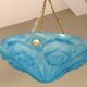 Suspension in blue glass paste signed Degué / art deco style