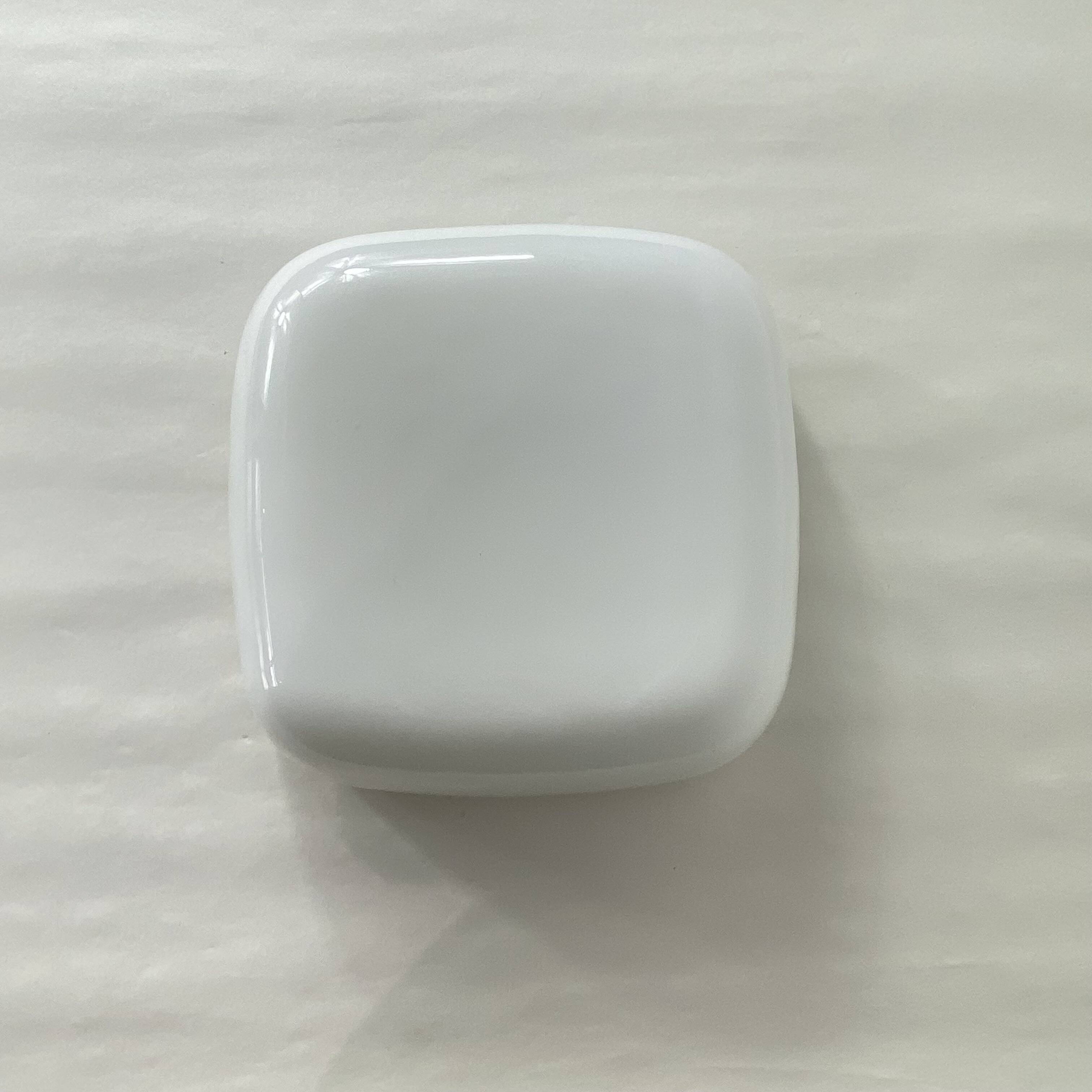 Wall light ceiling light square 25 cm white opaline glass 1960 1970 LAMP-7329