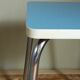 Foot stool in chromed metal, seat in Formica 60s