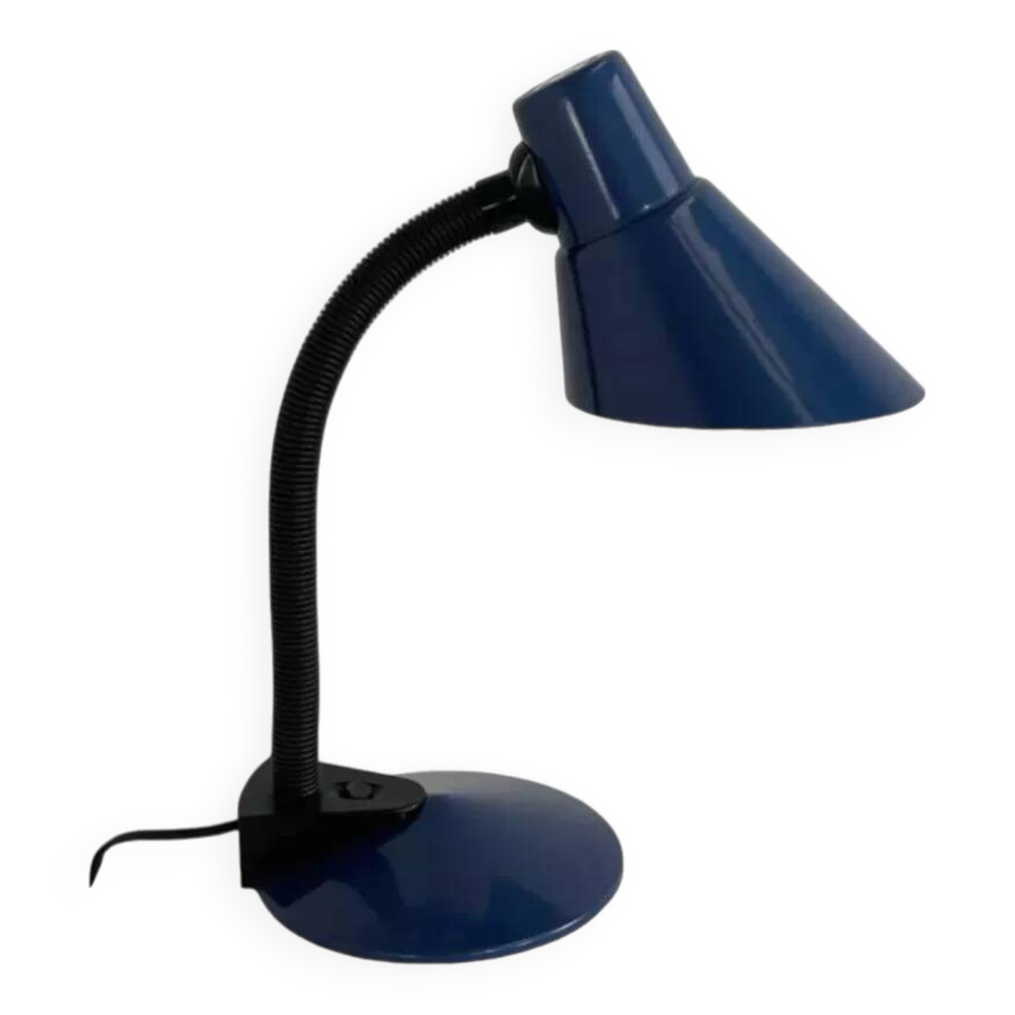 90s blue industrial desk lamp