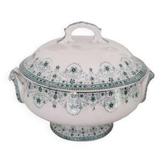 Vegetable soup tureen Old earthenware Saint Amand and Hamage Model Marceau