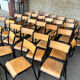 Lot de 50 chaises écoles bois et métal