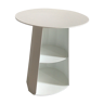 Table de chevet de Constance Guisset  en métal époxy blanc, état neuf