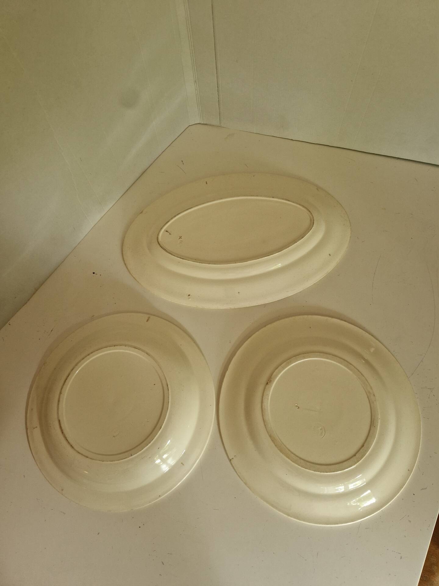 Lot De 3 Plat Terre De Fer