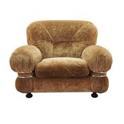 Velour armchair, Italian design, 1970s, production: Italy