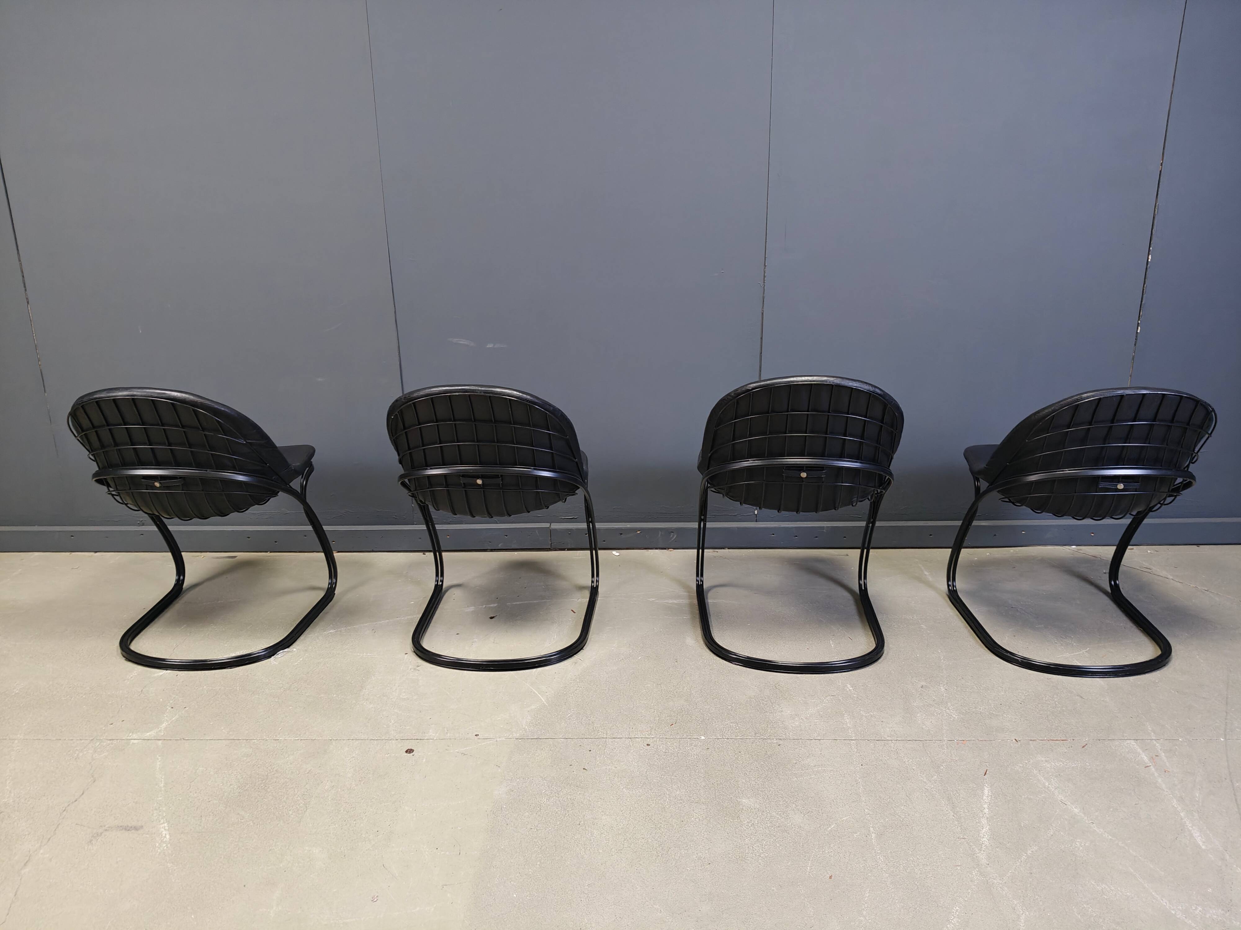 Gastone Rinaldi 'Pascale' dining chairs, 1970s - set of 4