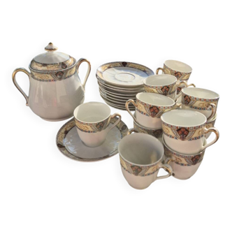 Service à café Art déco – Limoges W.G. & Co – Années 30 – 25 pièces