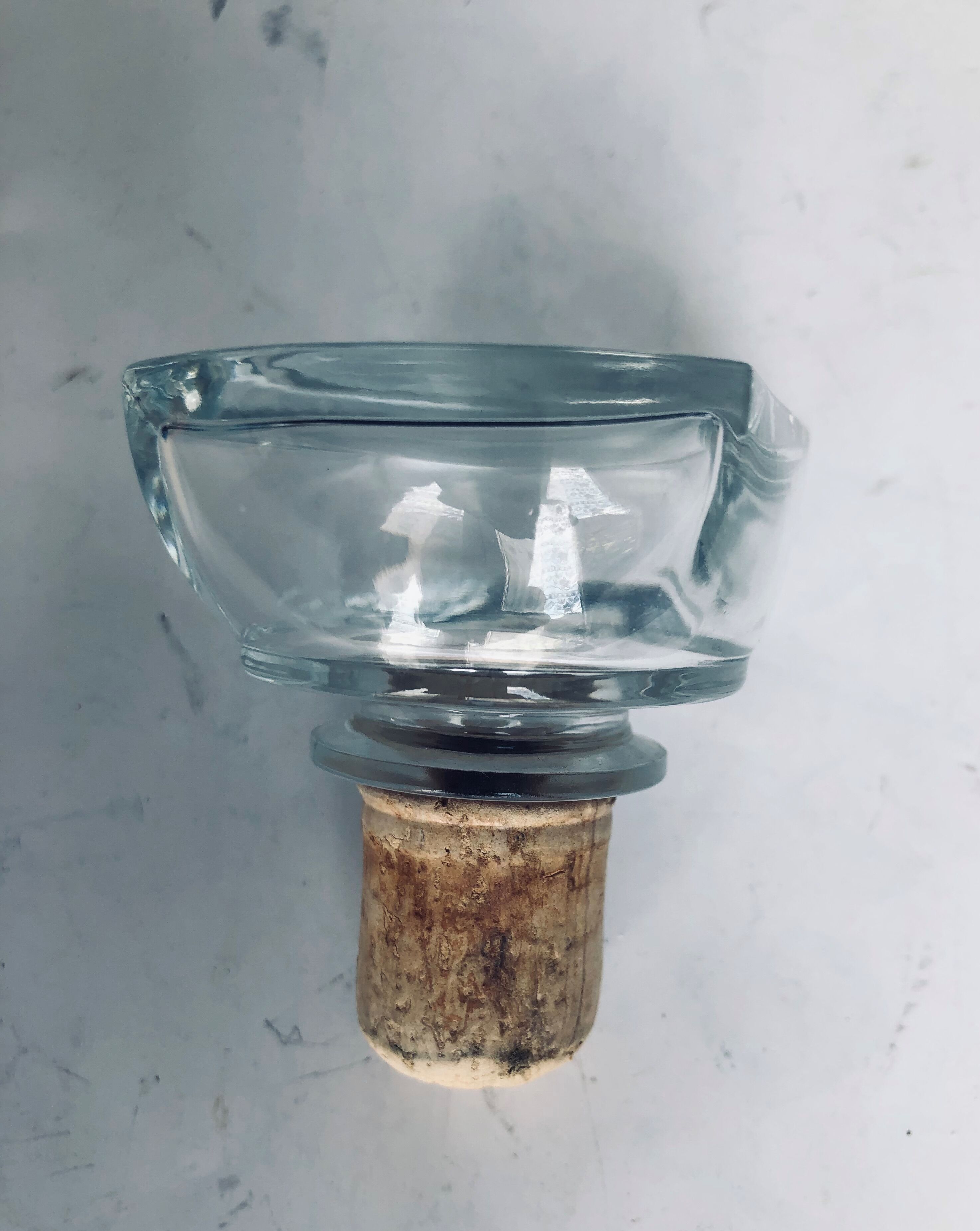 Molded glass decanter