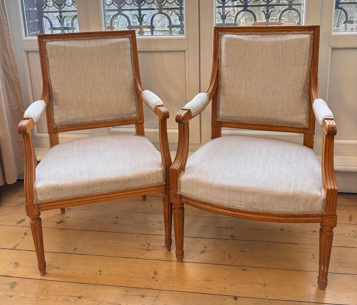 Pair of Louis XVI Style Armchairs