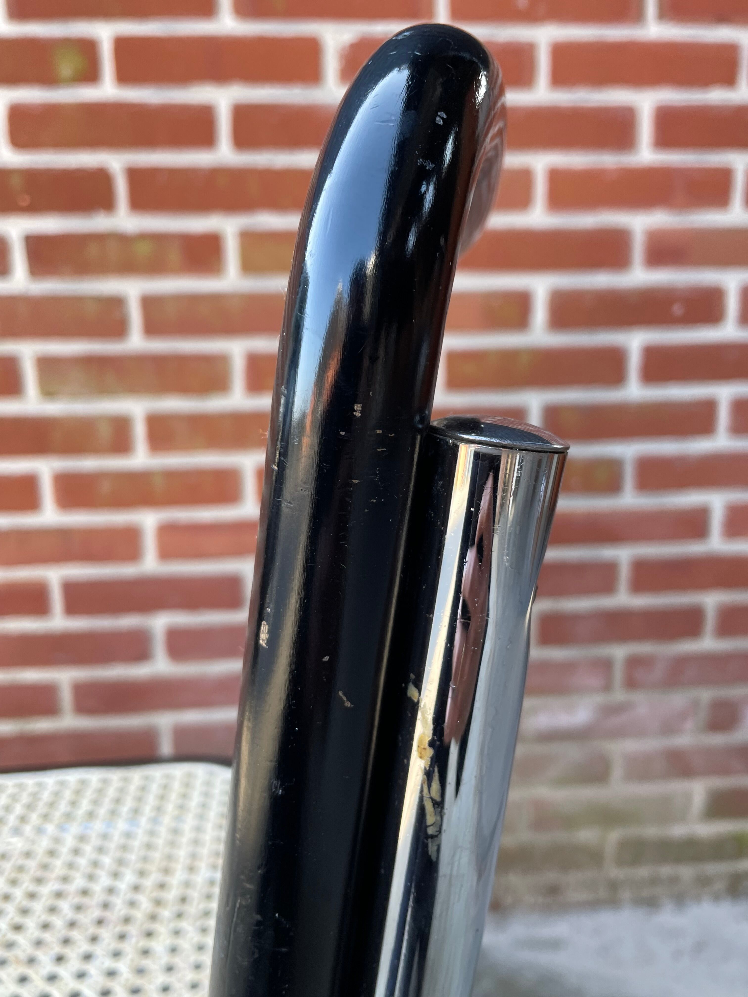 Ensemble de 4 chaises vintage modèle Cesca B32 en noir et chrome