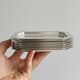 Set of 6 small silver-plated trays