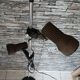 Lampadaire spots marron 1980