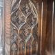 Gothic-style corner cabinet in solid oak, 20th century.