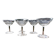 Set of 5 champagne cups in engraved crystal from the 1950s elegant