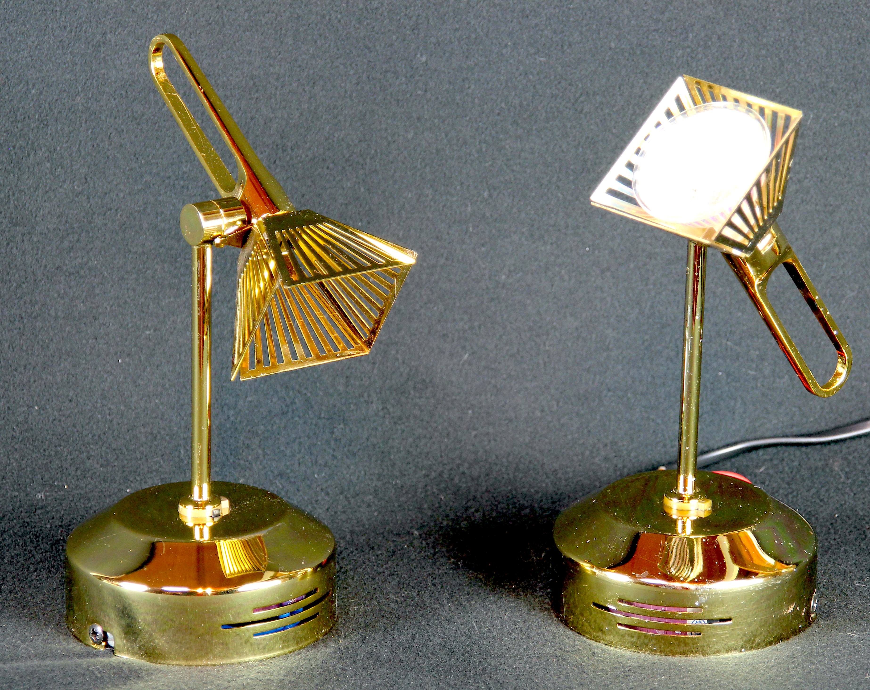 Late 20th Century Fase Brass Sconces, Spain