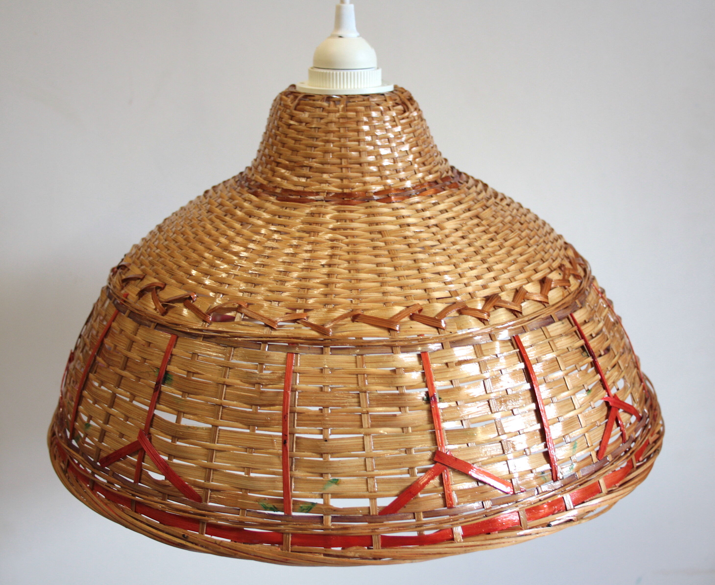 Vintage rattan ceiling light