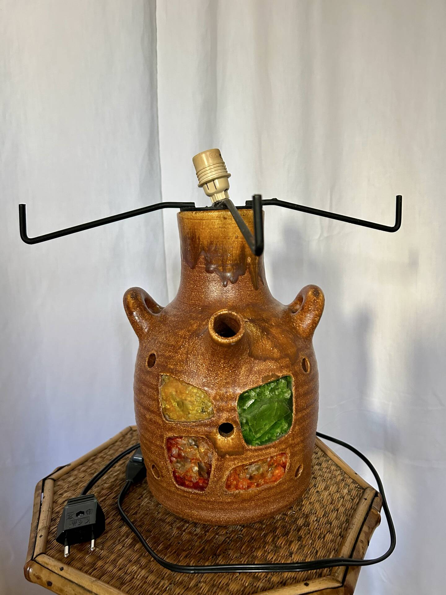 Lampe Accolay en résine et céramique