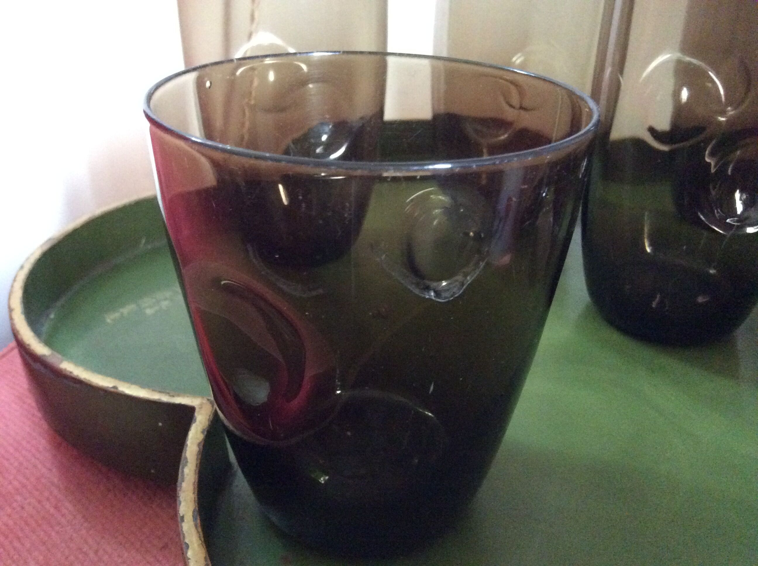 Series of 5 vintage glasses