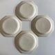Set of 4 plates Creil and Montereau octagonal pearls Directoire 1800