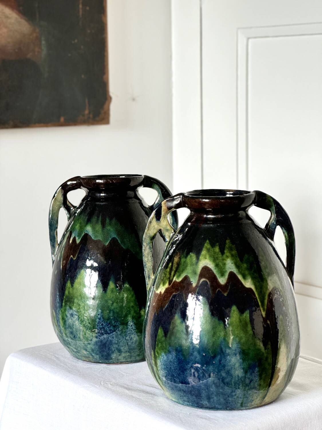 Handmade vase in mixed earth