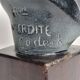Bust of Beethoven in patinated plaster in imitation of bronze, signed, 27 cm