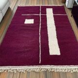 Handwoven pure wool Berber rug, size 200 x 300 cm