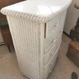 Chest of drawers in rattan