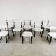 Set of 8 brutalist dining chairs by Emiel Veranneman for Decoene, 1970s