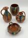 Lot de 4 grès flamand art nouveau