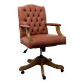 Chaise de bureau classique couleur saumon anglais