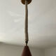 Louis Kalff pendant light in opaline and teak from the 1960s