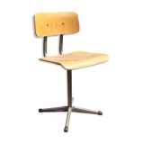 Old metal and wood school chair