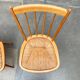 Mid-century wooden chair set in the style of Arno Lambrecht, 1950s.