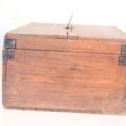 Wooden pre-war box with metal handle