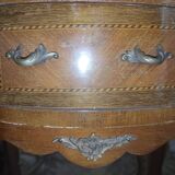 Pair of Louis XV style marquetry bedside tables