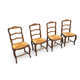 4 Louis XV style chairs in solid oak