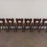 Set of 6 brutalist bistro chairs