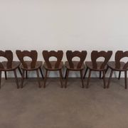 Set of 6 brutalist bistro chairs