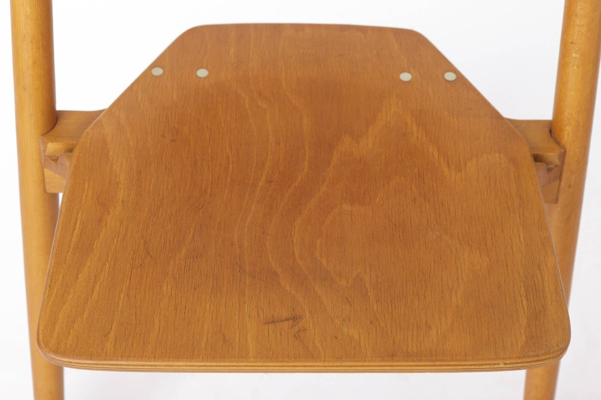 Vintage Hiller Folding Chair | German Beech Wood Chair | 1970s