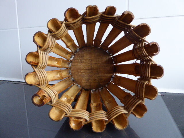 Vintage bamboo and rattan basket