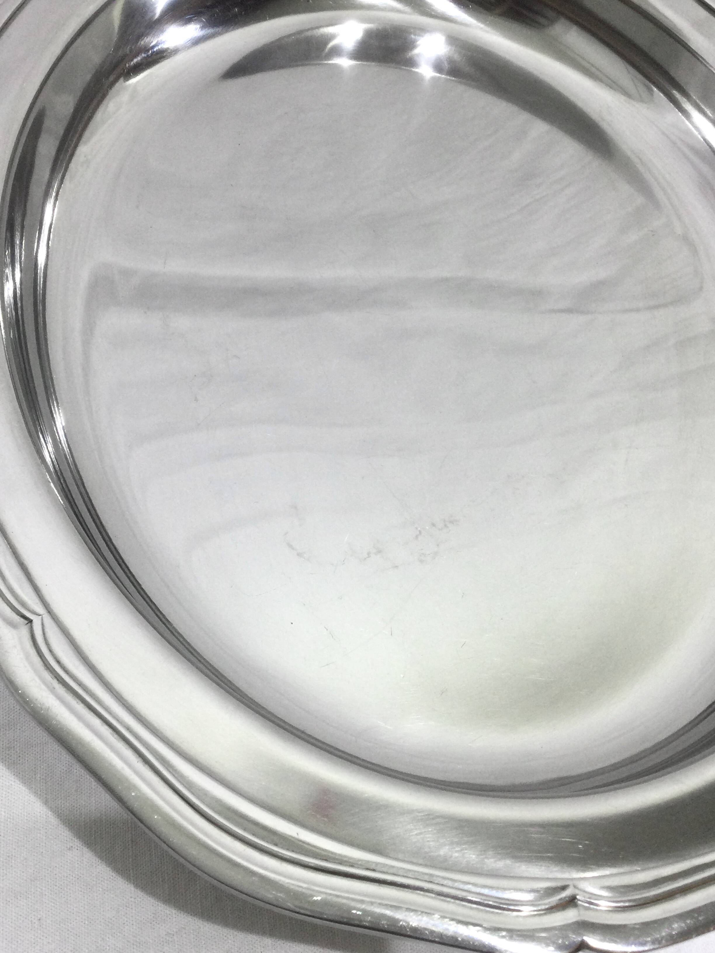 Silver Metal Serving Dish