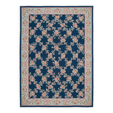 Tapis Kilim en point de croix vintage fait main 301 cm x 416 cm