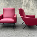 Pair of Gilbert Steiner design armchairs, Galion model, published by Steiner