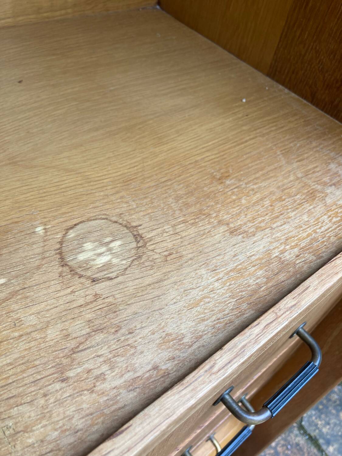 Vintage bookcase shelf