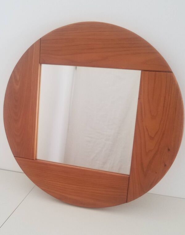 Miroir en orme massif